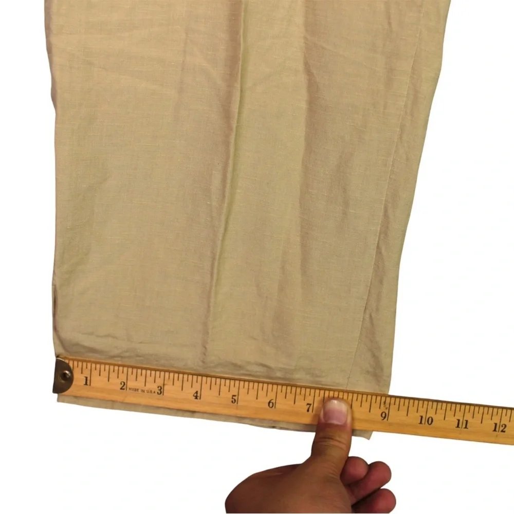 Vintage Polo Ralph Lauren Pant Mens 38x30 Beige Linen Silk Pockets Lightweight